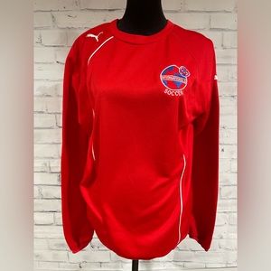 Puma Athletic Small Soccer Red Thick Pullover